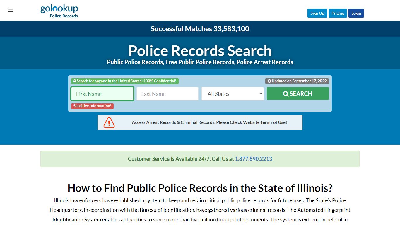 Illinois Police Records, Illinois Police Records Search - GoLookUp